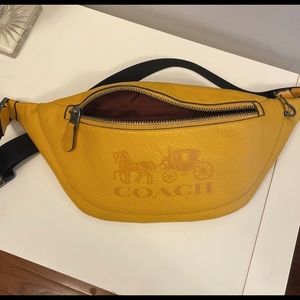 Yellow coach bag. Worn twice